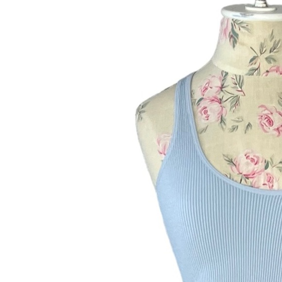 SPIRITUAL GANGSTER Seamless Top Crop Bra, light Blue, size M/L - Picture 4 of 15